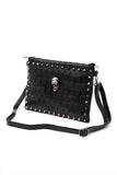 Skull Studs Convertible Crossbody Clutch Swing Bag