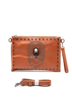 Cargar imagen en el visor de la galería, Skull Mix Studs Biker Crossbody Clutch Swing Bag
