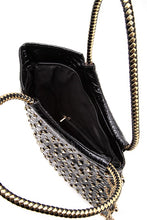 Cargar imagen en el visor de la galería, Crystal Embellished Convertible Top Handle Bag

