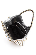 Cargar imagen en el visor de la galería, Crystal Studs Embellished Top Handle Tote Bag
