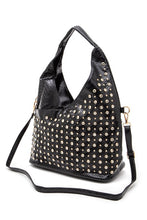 Cargar imagen en el visor de la galería, Crystal Studs Embellished Top Handle Shoulder Bag
