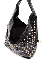 Cargar imagen en el visor de la galería, Crystal Studs Embellished Top Handle Shoulder Bag
