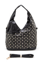 Cargar imagen en el visor de la galería, Crystal Studs Embellished Top Handle Shoulder Bag
