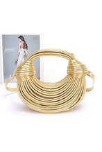 Cargar imagen en el visor de la galería, Faux Leather String Rope Top Handle Swing Bag
