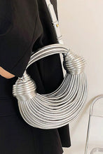 Cargar imagen en el visor de la galería, Faux Leather String Rope Top Handle Swing Bag
