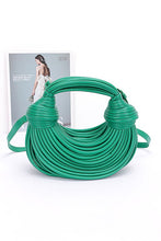 Cargar imagen en el visor de la galería, Faux Leather String Rope Top Handle Swing Bag
