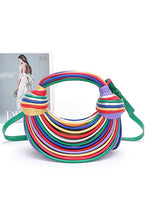 Cargar imagen en el visor de la galería, Faux Leather String Rope Top Handle Swing Bag
