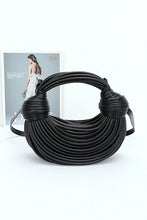 Cargar imagen en el visor de la galería, Faux Leather String Rope Top Handle Swing Bag
