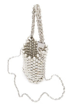 Cargar imagen en el visor de la galería, Braided Shiny Beads Top Handle Swing Clutch Bag
