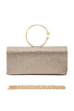 Cargar imagen en el visor de la galería, Circle Handle Rhinestone Evening Clutch Bag
