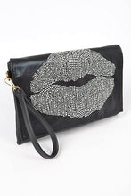 Cargar imagen en el visor de la galería, Oversize Rhinestone Lips Convertible Clutch
