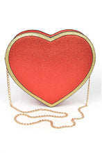Cargar imagen en el visor de la galería, Glitter Heart Shape Novelty Crossbody Bag
