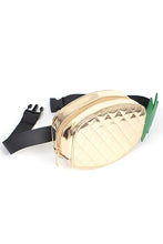 Cargar imagen en el visor de la galería, Gold Metallic Pineapple Novelty Belt Bag
