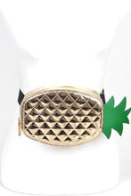 Cargar imagen en el visor de la galería, Gold Metallic Pineapple Novelty Belt Bag
