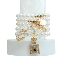 Cargar imagen en el visor de la galería, White Pearl Boutique Charm Bracelets
