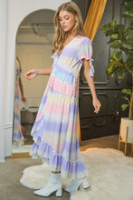 Cargar imagen en el visor de la galería, V-Neck short Puff Sleeve Maxi Dress
