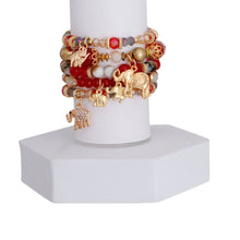 Cargar imagen en el visor de la galería, Red Bead Elephant Bracelets
