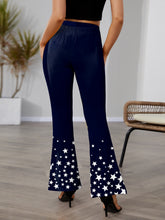 Cargar imagen en el visor de la galería, Star Elastic Waist Bootcut Pants
