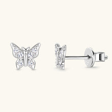 Cargar imagen en el visor de la galería, Moissanite 925 Sterling Silver Butterfly Stud Earrings

