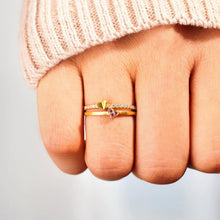 Cargar imagen en el visor de la galería, 18K Gold-Plated 925 Sterling Silver Double-Layered Ring
