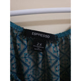 Espresso Women's Plus Size Patterned Blouse - PREOWNED