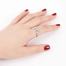 Cargar imagen en el visor de la galería, Hug Shape 925 Sterling Silver Bypass Ring
