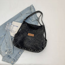 Cargar imagen en el visor de la galería, Adjustable Strap Denim Shoulder Bag
