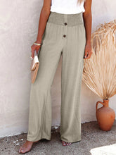 Cargar imagen en el visor de la galería, Full Size Decorative Button High Waist Pants

