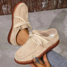 Load image into Gallery viewer, Tied Suede Round Toe Sneakers
