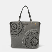 Cargar imagen en el visor de la galería, Nicole Lee USA Metallic Stitching Embroidery Inlaid Rhinestone Tote Bag
