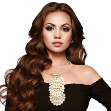 Load image into Gallery viewer, Gold Metal Art Deco Drop Collar
