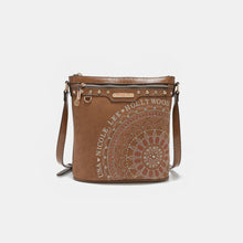 Cargar imagen en el visor de la galería, Nicole Lee USA Metallic Stitching Embroidery Inlaid Rhinestone Crossbody Bag
