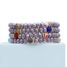 Load image into Gallery viewer, Light Purple Glass Bead Bracelets
