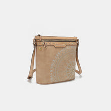 Cargar imagen en el visor de la galería, Nicole Lee USA Metallic Stitching Embroidery Inlaid Rhinestone Crossbody Bag
