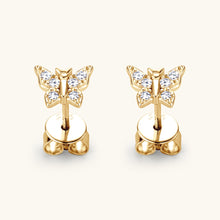 Cargar imagen en el visor de la galería, Moissanite 925 Sterling Silver Butterfly Stud Earrings
