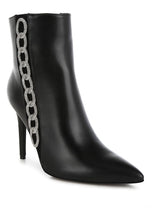 Load image into Gallery viewer, Kalina Rhinestones Chain Detail Boots
