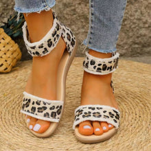 Load image into Gallery viewer, Animal Print Open Toe Sandals
