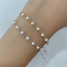 Load image into Gallery viewer, 925 Sterling Silver Pearl Bracelet
