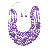 Light Purple Pearl Bead 5 Strand Set