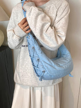 Cargar imagen en el visor de la galería, Lace-Up Polyester Crossbody Bag

