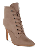 Load image into Gallery viewer, Agmati Lace Up Stiletto Boots
