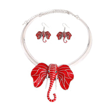 Load image into Gallery viewer, Red Elephant Head DST Collar Necklace
