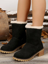 Cargar imagen en el visor de la galería, Thermal Fuzzy Block Heel Boots

