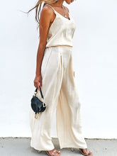Load image into Gallery viewer, Spaghetti Strap Cami and Wide Leg Pants Set

