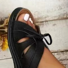 Cargar imagen en el visor de la galería, Tied Open Toe Low Heel Sandals
