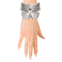 Load image into Gallery viewer, Rigid Metal Gray Butterfly Cuff
