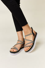 Cargar imagen en el visor de la galería, Forever Link Rhinestone Strappy Wedge Sandals
