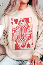Load image into Gallery viewer, CHAMPAGNE QUEEN OF HEARTS Graphic Sweatshirt
