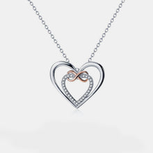 Cargar imagen en el visor de la galería, Heart Shape Inlaid Zircon 925 Sterling Silver Necklace
