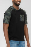 SHORT SLEEV CAMO COLOR BLOCK